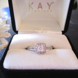 14k White Gold Diamond Engagement Ring